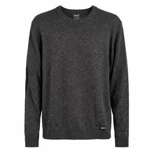 RVCA Men's Neps Crewneck Sweater black knit ribbed small regular fit like new